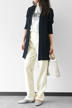 白よりチャレンジしやすい!アイボリーのパンツ<br>【ケトレル・ストレート】