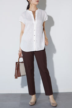 ブラウンカラーで秋を先取り!<br>【オックスフォード・テーパード】