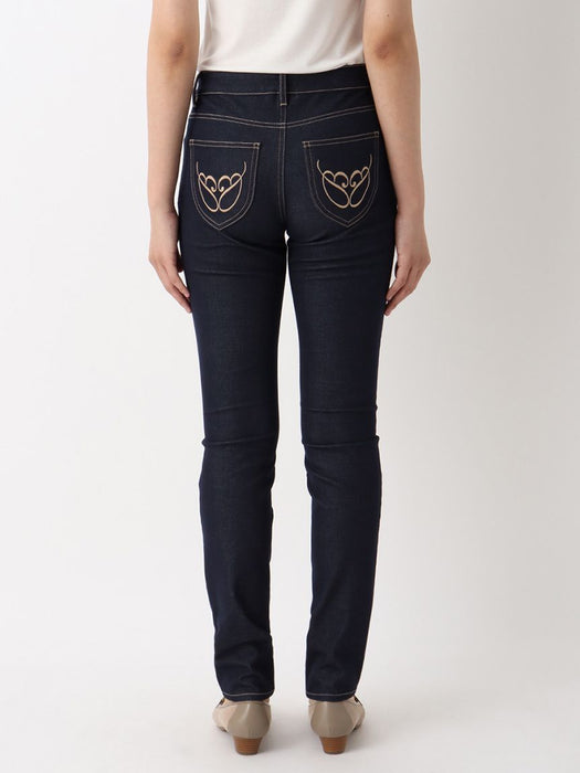 ジーンズライク・スリムパンツ