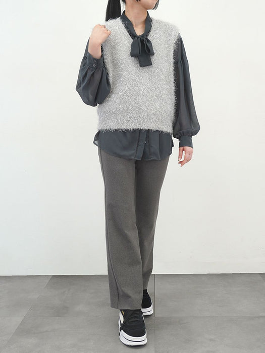 コーデュロイニット・ストレートパンツ