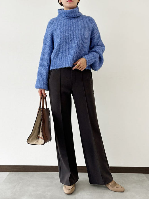 ウォームニット・ワイドパンツ