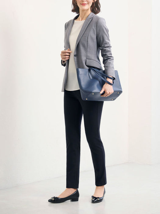 サテン・スリムパンツ