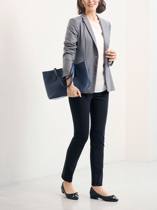 サテン・スリムパンツ