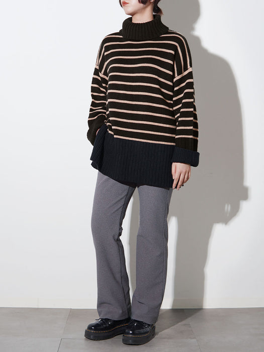 コーデュロイニット・ストレートパンツ