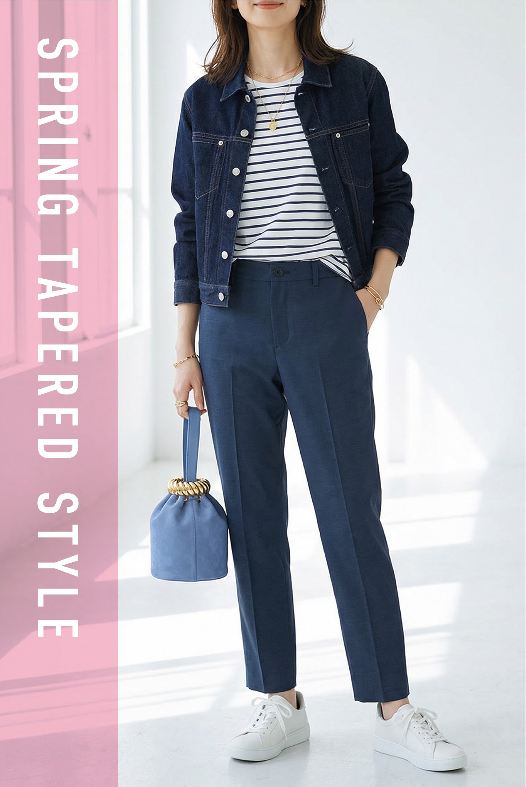 50代の春テーパードパンツコーデ｜大人のきれいめ着こなし7選