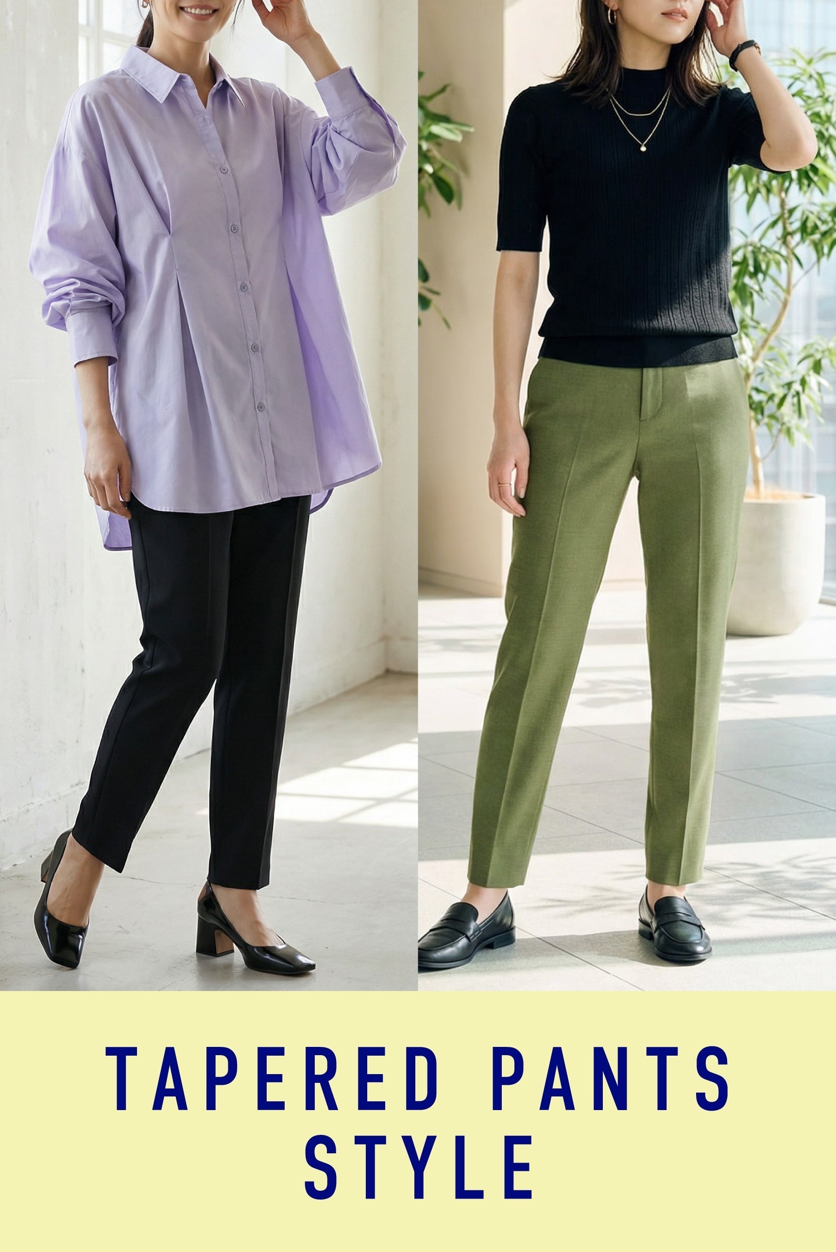 春のテーパードパンツコーデ7選【60代】｜上品に見える着こなしと体型カバーのコツ