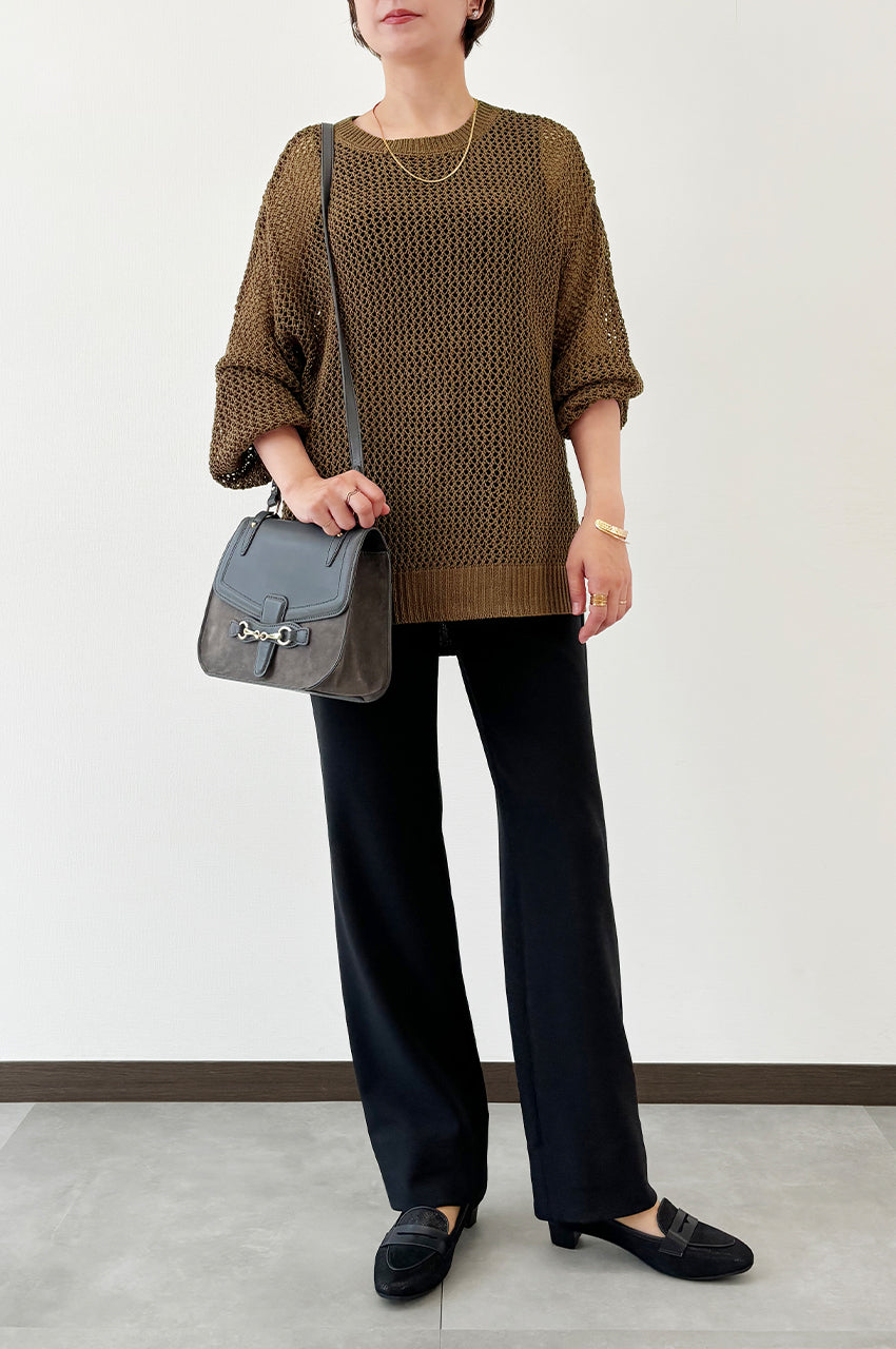 暑い日も寒い日もちょうどいい！ニットコーデ<br>【ドライウーリー・ストレート】