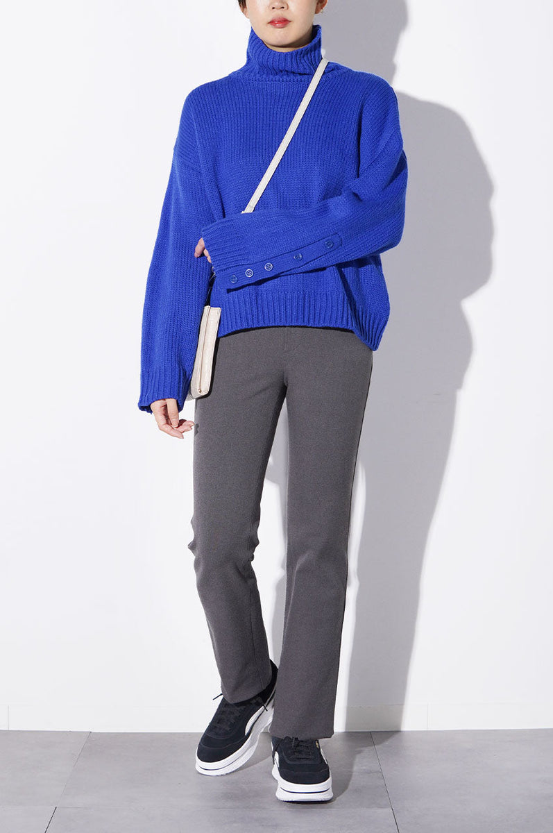 冬でも暖かく♪裏起毛ストレートパンツ【ミルキーダブルウォーム