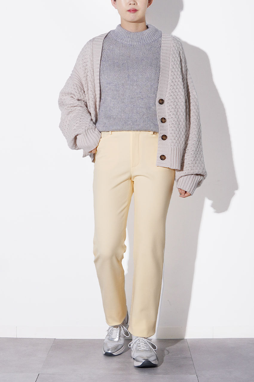 ペールイエローがグレーを優しく華やかに<br>【ダブルウォーム・ストレート】