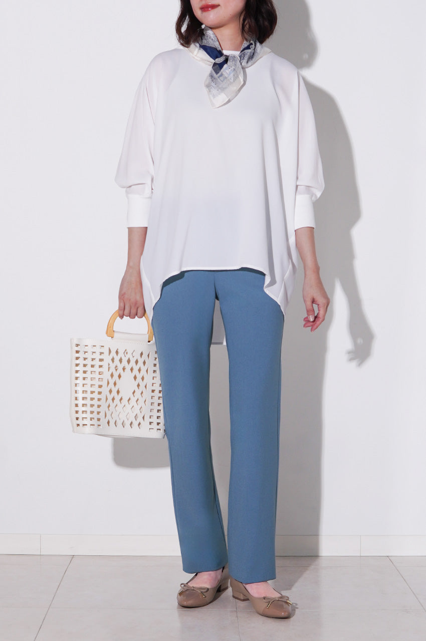 大人のブルーグレーで上品&爽やかに<br>【ジョーゼット・ストレート】