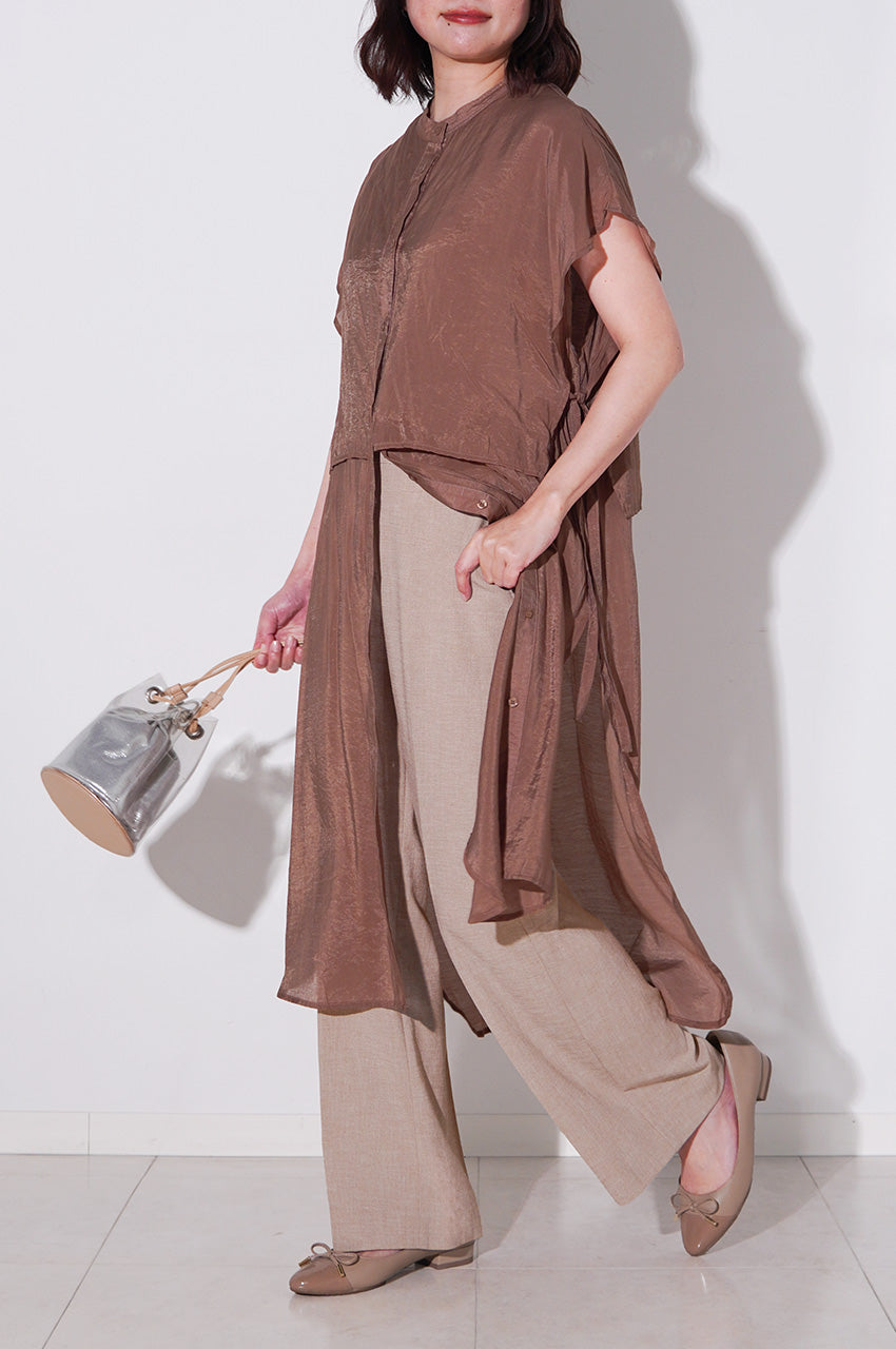 揺れ感で魅せる、上品リラックスパンツ<br>【ドライエア・ワイド】