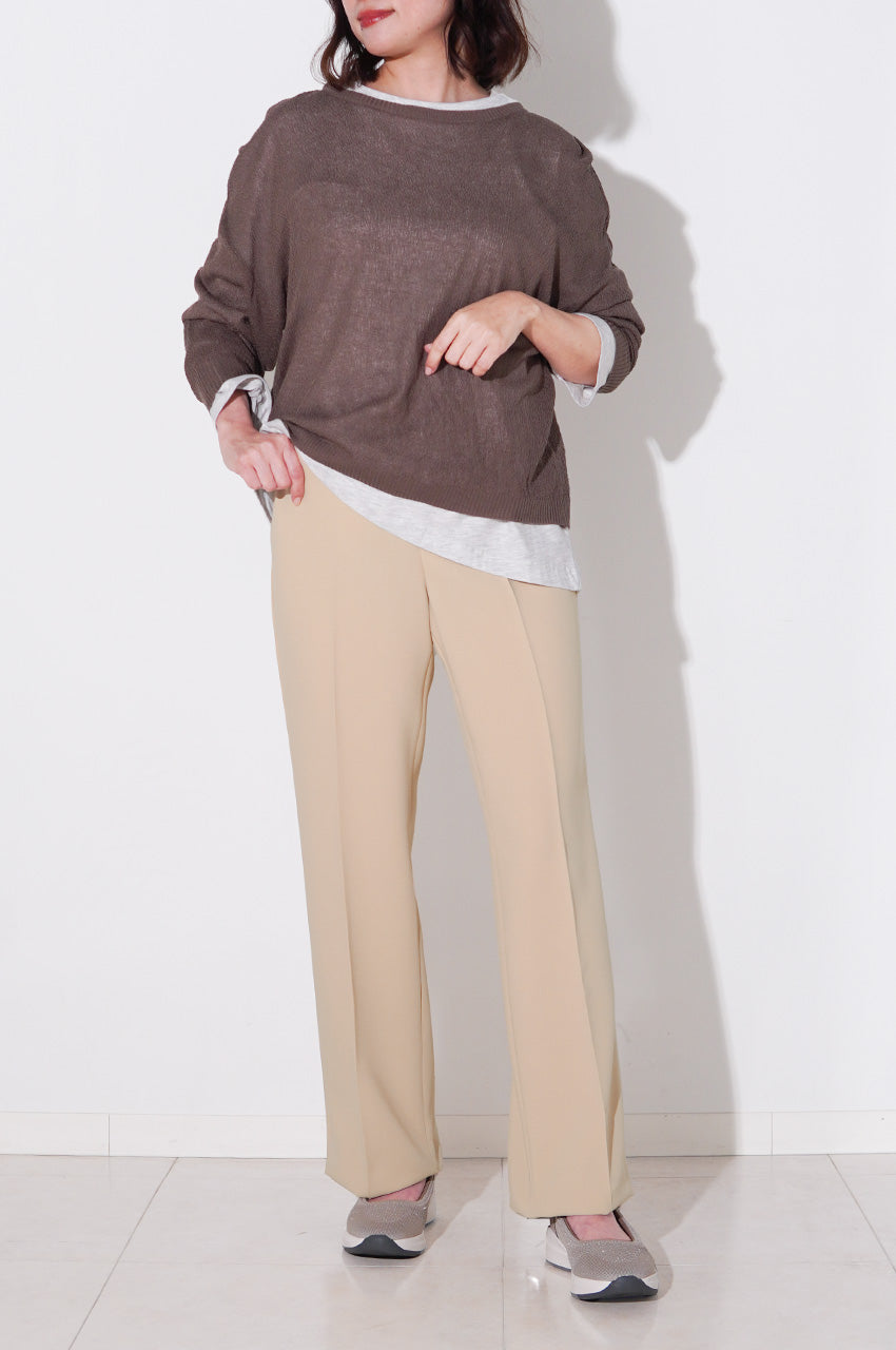 抜け感を楽しむリラックススタイル<br>【ダブルクロス・ストレート】