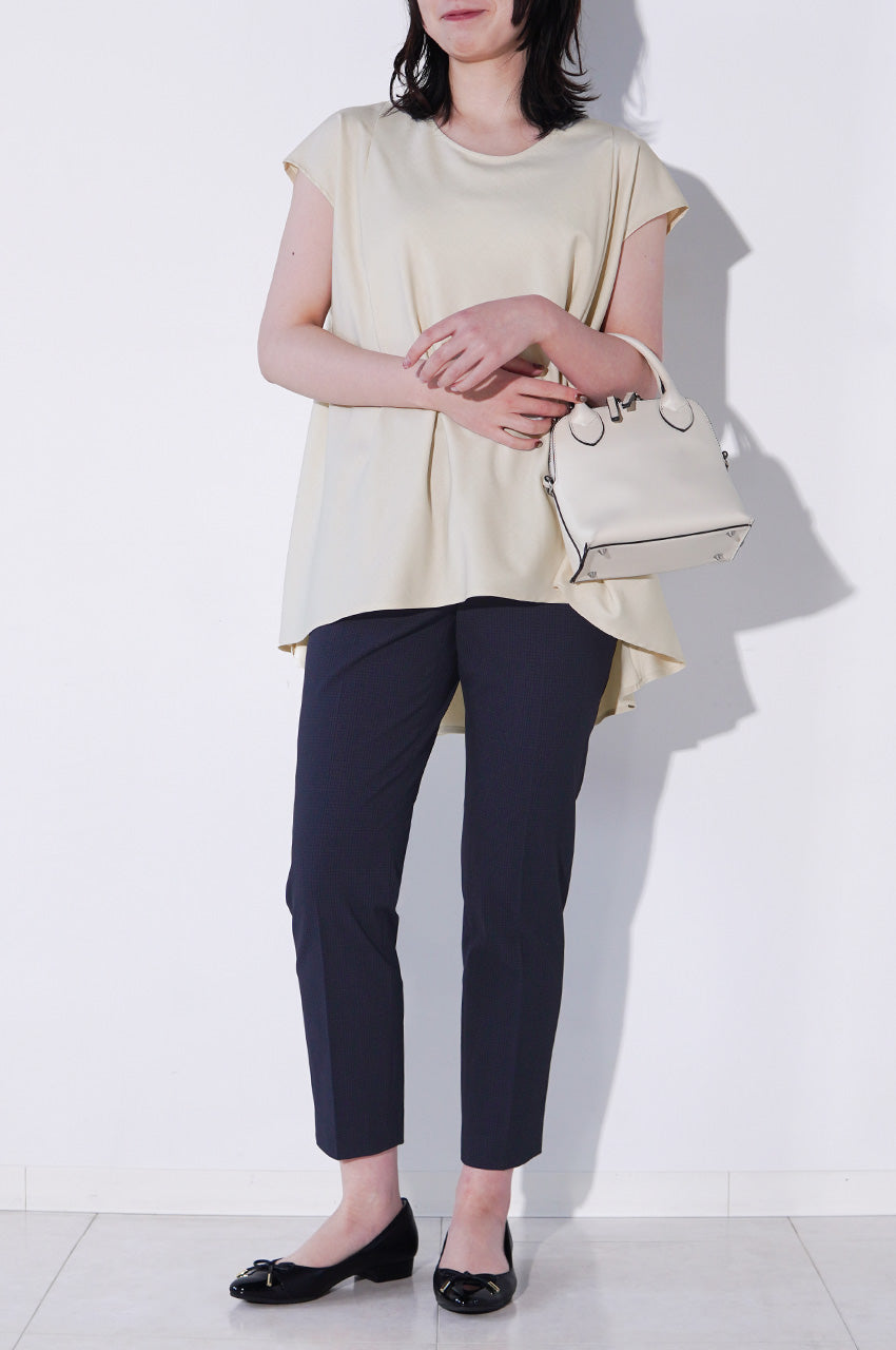 やわらかに整う、大人の美脚パンツ<br>【ドライチェック・テーパード】