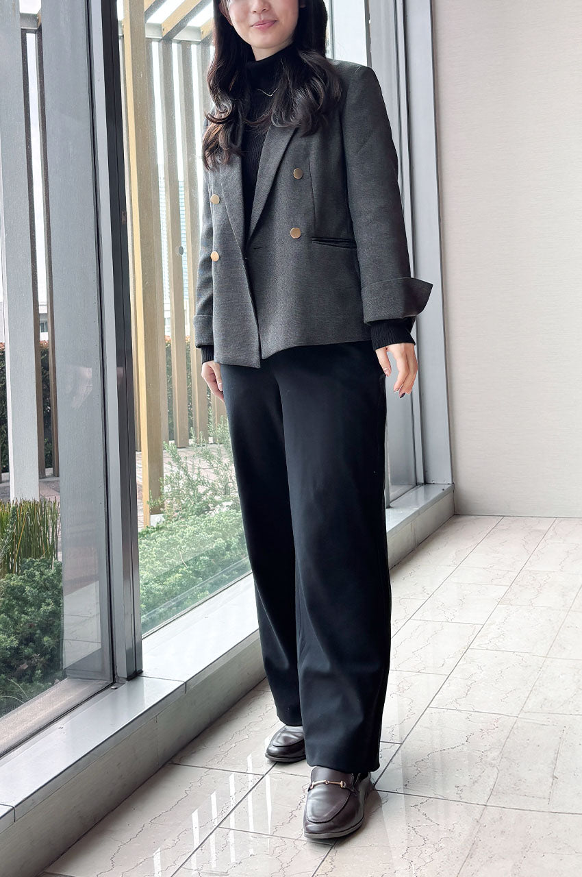 冬のオケージョンコーデ【会議の日】<br>【ドライウーリー・ワイド】