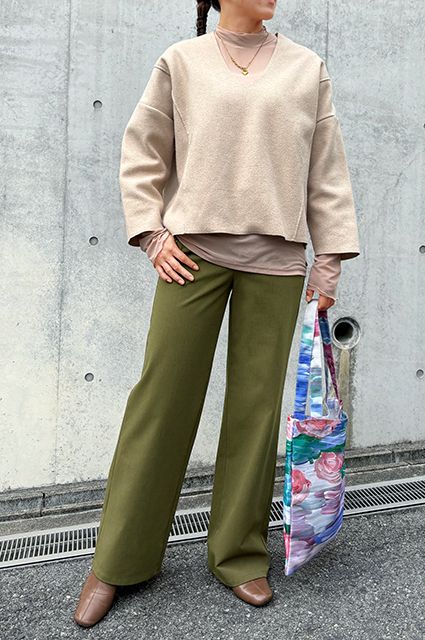 #47 ダークグリーン/スタッフ身長 163cm