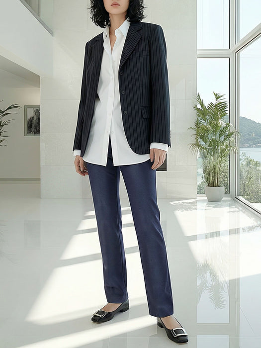 シャイニーシャドウ・ストレートパンツ