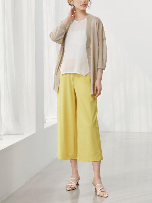 エアサッカー・ワイドクロップドパンツ