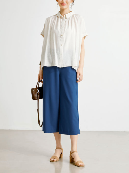 エアサッカー・ワイドクロップドパンツ