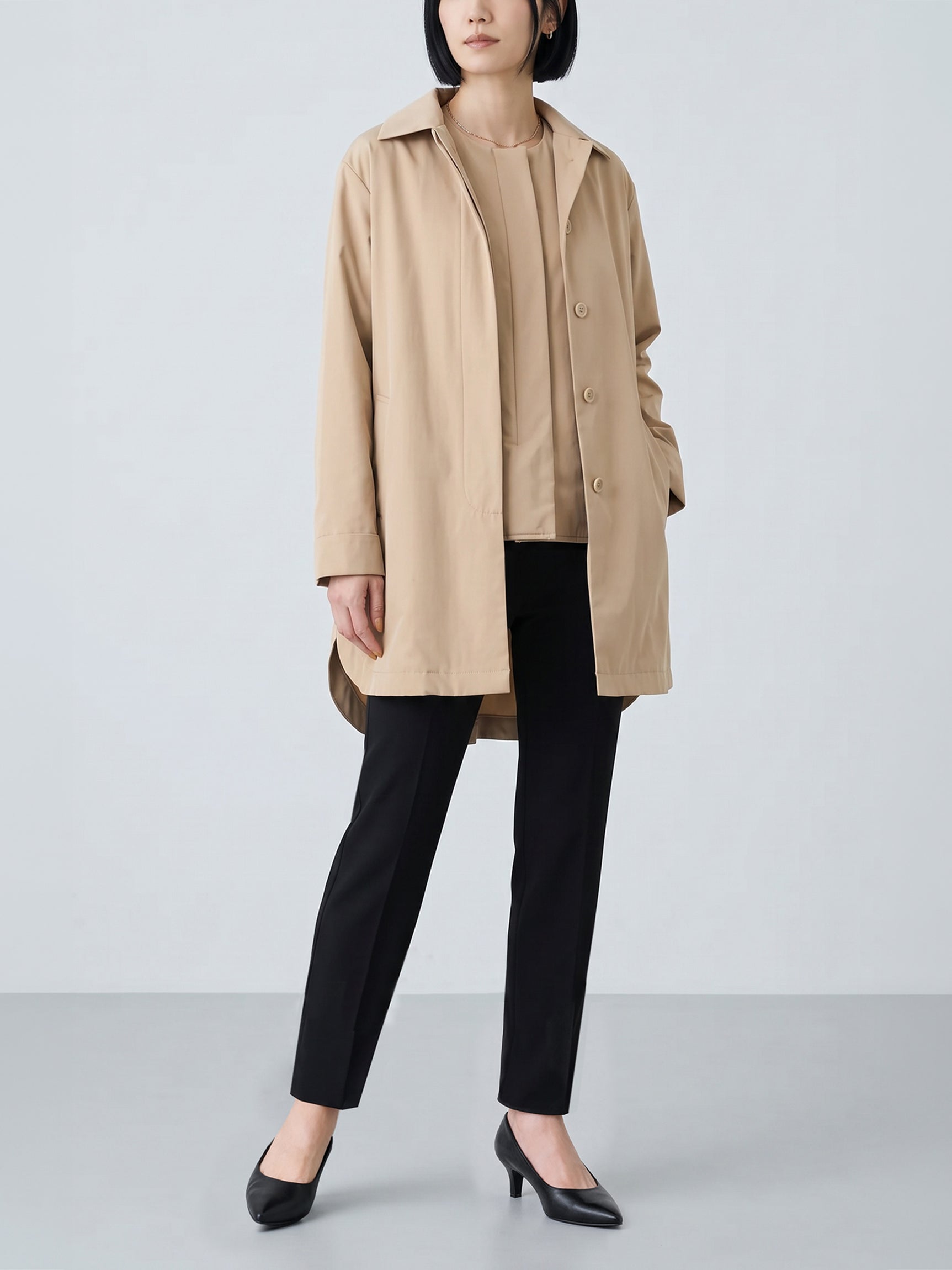 A-line coat and vest