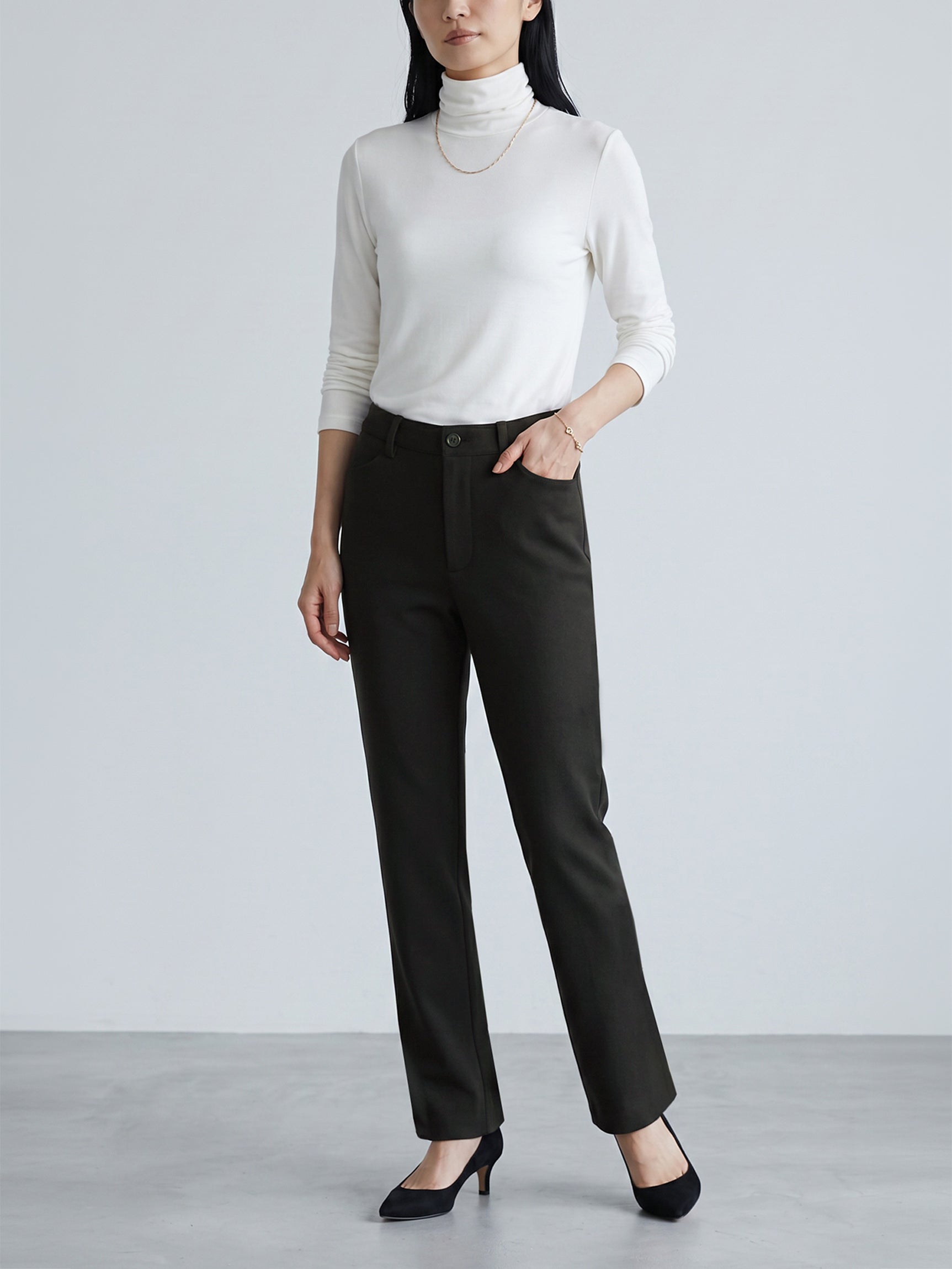 Milky Double Warm Straight Pants