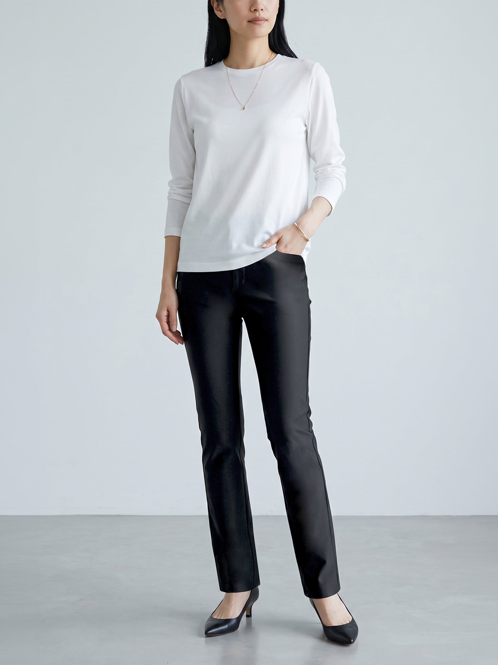 Shiny Shadow Straight Pants