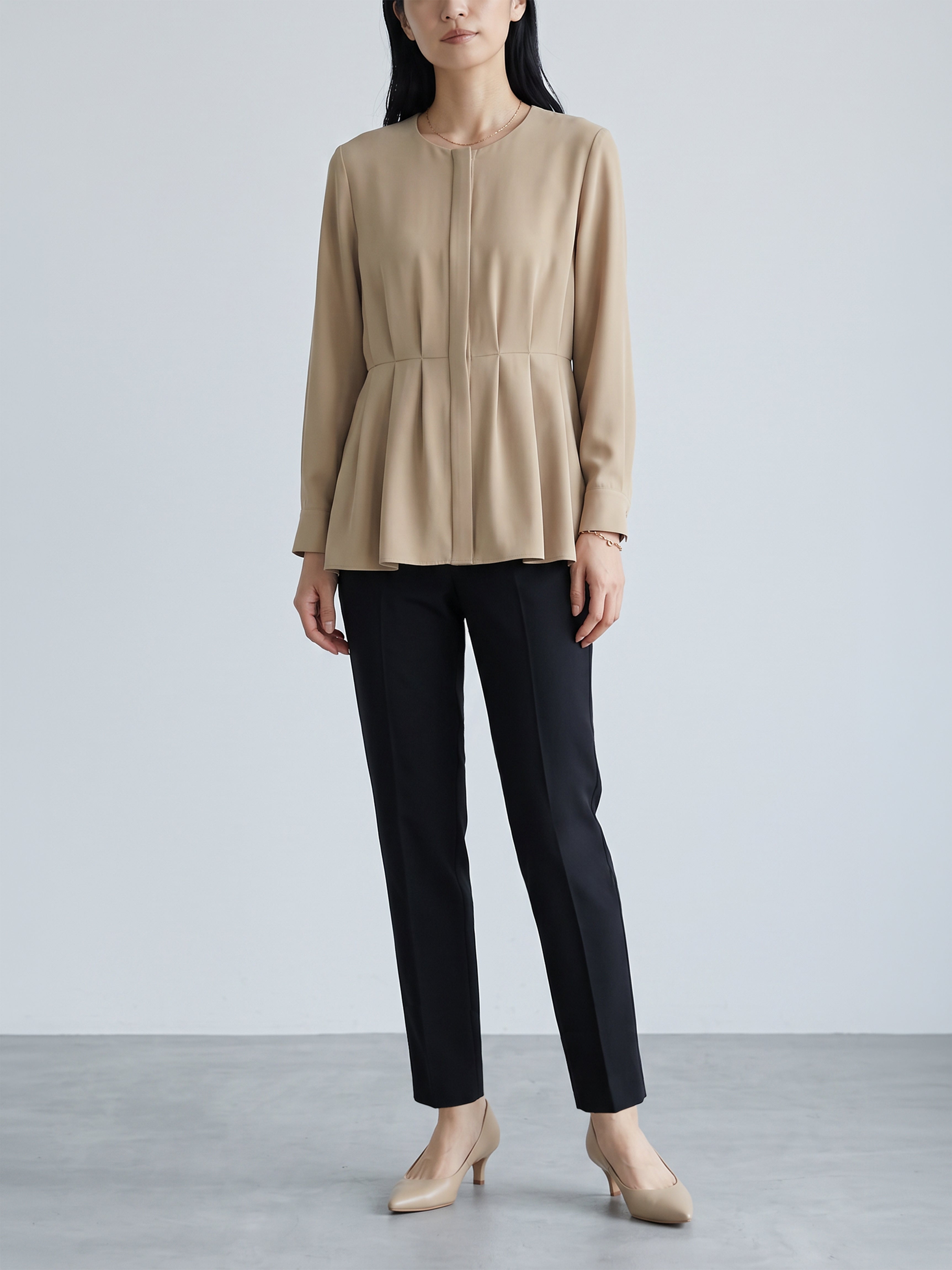 Oxford tapered pants
