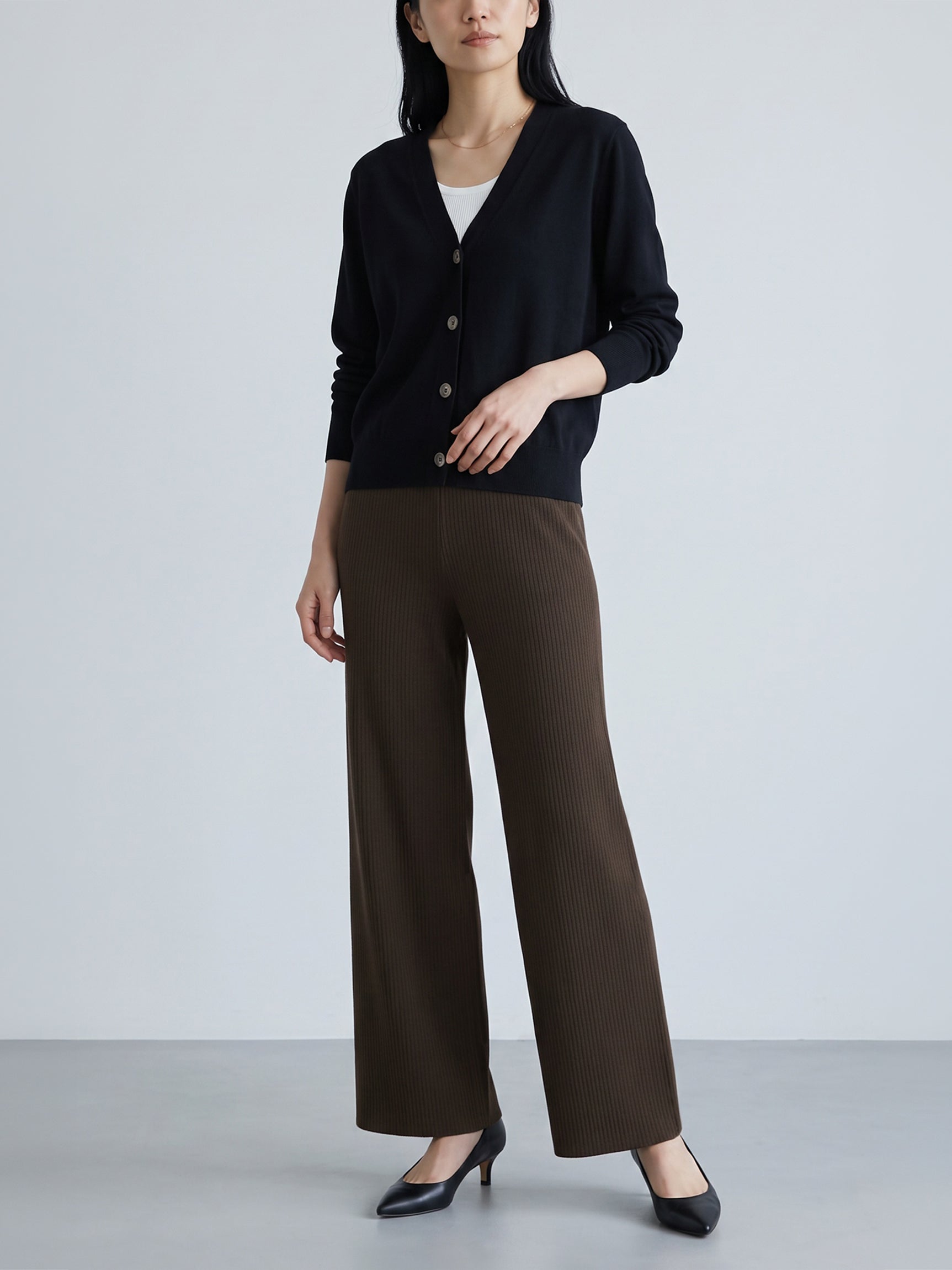 [Wearable Shea Butter] Shea Butter Rib Knit Straight Pants
