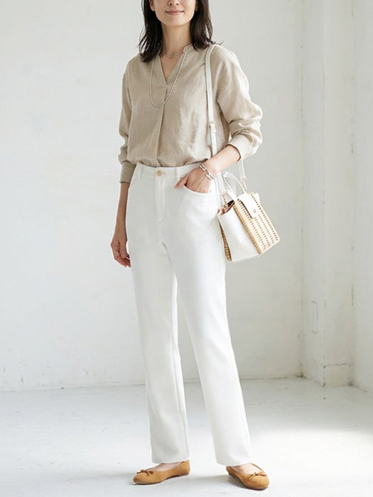 ジョーゼット・ストレートパンツ