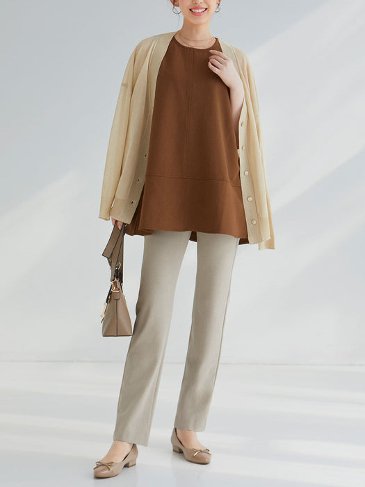 ジョーゼット・ストレートパンツ