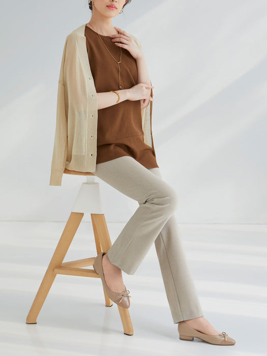 ジョーゼット・ストレートパンツ