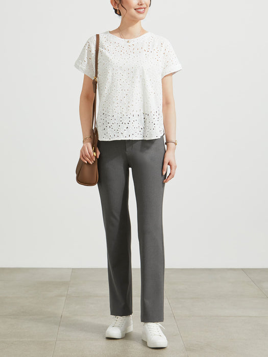 ジョーゼット・ストレートパンツ