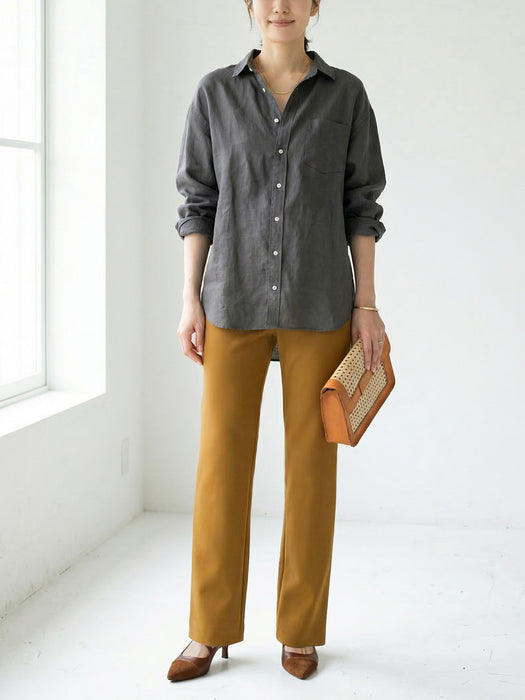 ジョーゼット・ストレートパンツ