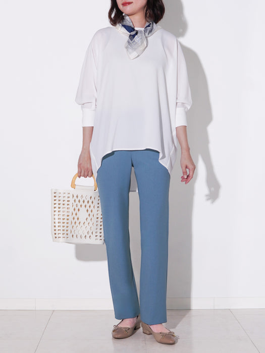 ジョーゼット・ストレートパンツ