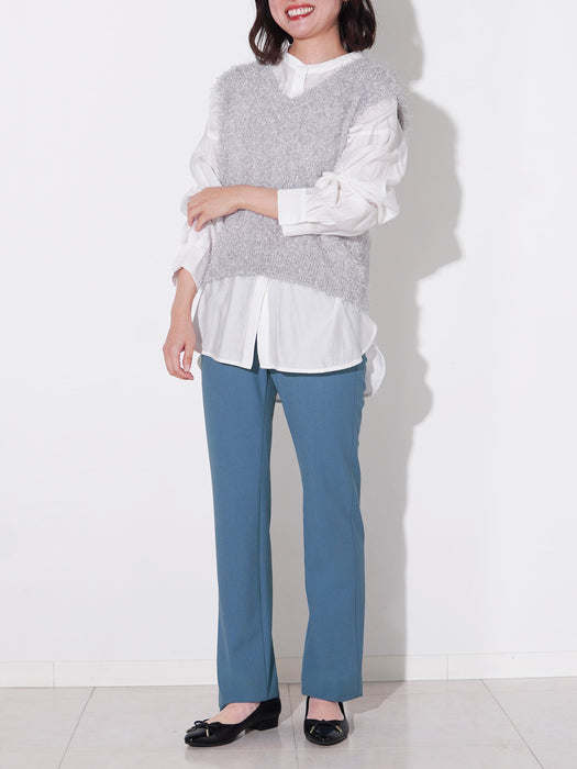 ジョーゼット・ストレートパンツ