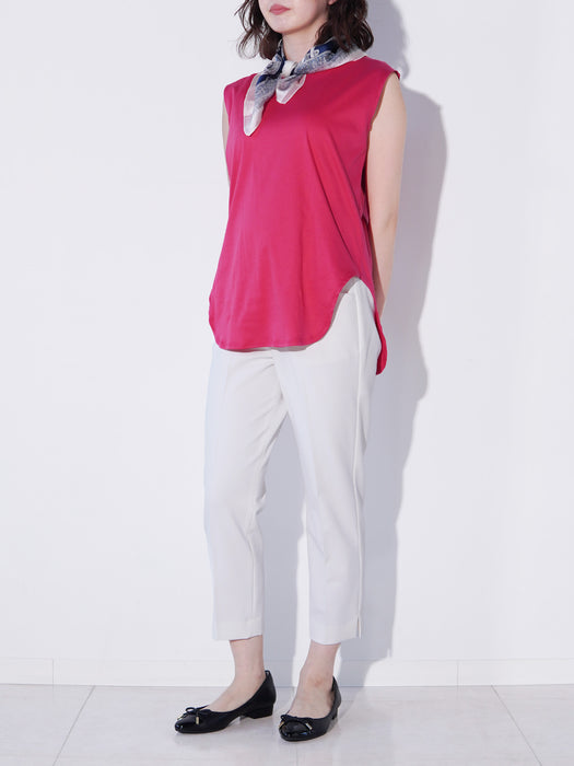 【夏季限定】ジョーゼット・スリットクロップドパンツ