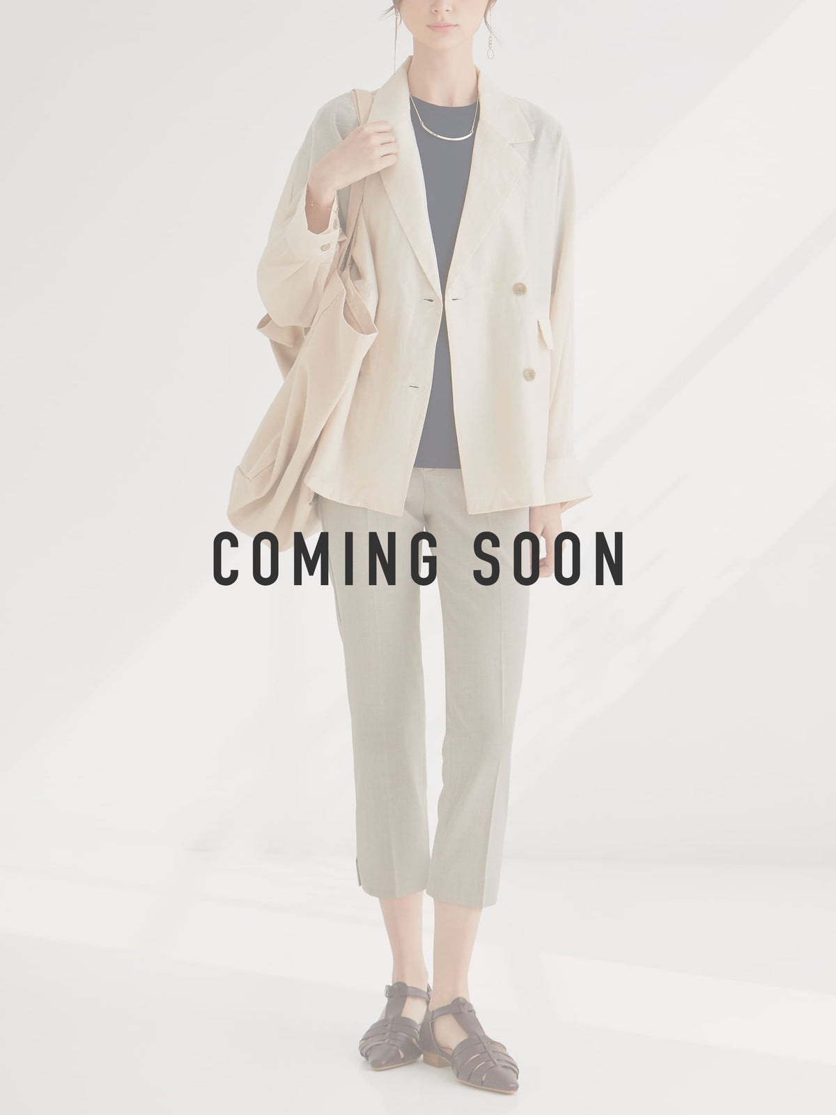 夏季限定】ジョーゼット・スリットクロップドパンツ — B-THREE