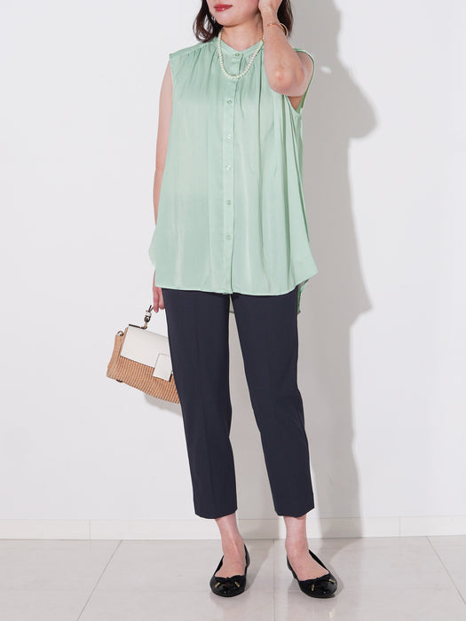 【夏季限定】ジョーゼット・スリットクロップドパンツ