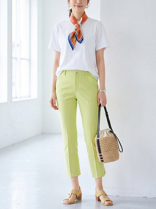 [Summer Limited Edition] Georgette Slit Cropped Pants