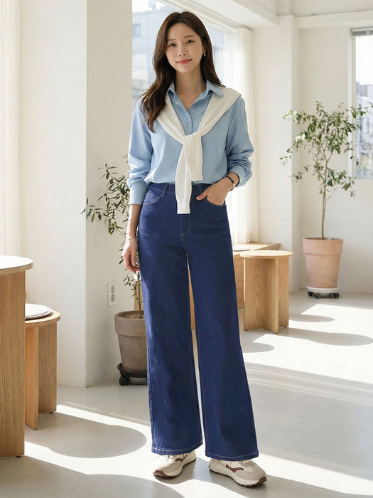 Smooth jeans and wide pants