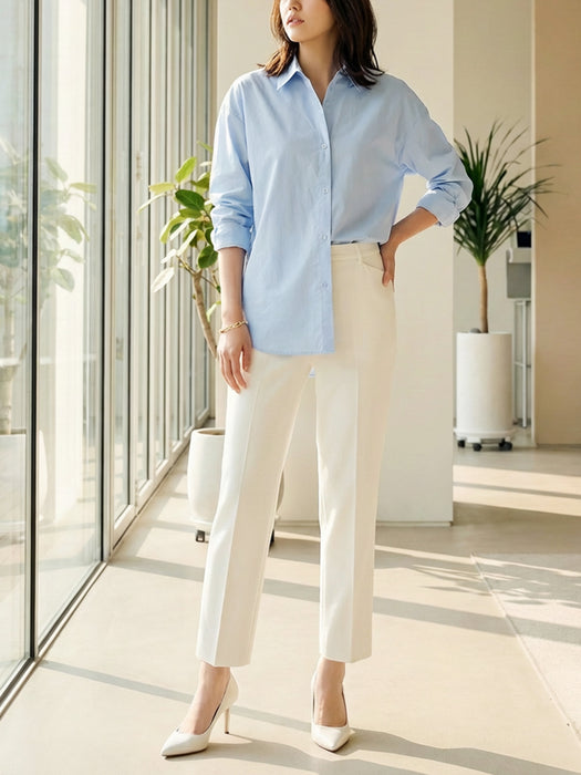 オックスフォード・テーパードパンツ