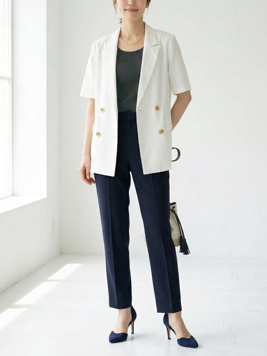 ダブルクロス・テーパードパンツ