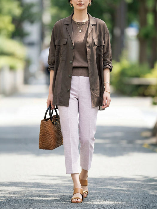 【夏季限定】マイクロパターン・クロップドパンツ