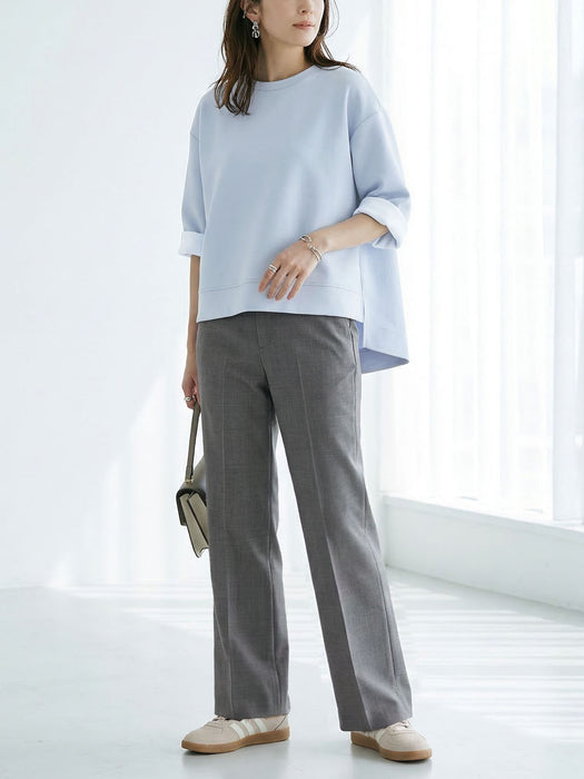 梳毛ウール・ワイドパンツ