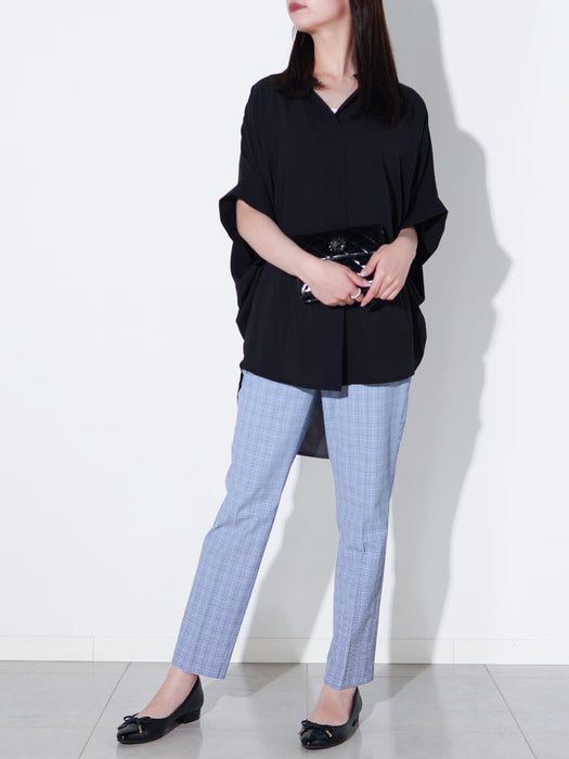 ドライチェック・テーパードパンツ