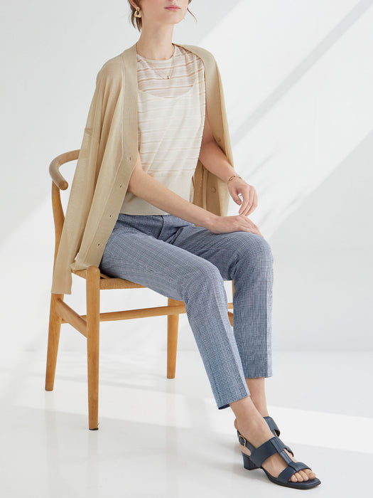 ドライチェック・テーパードパンツ