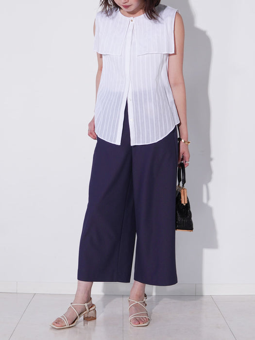 エアサッカー・ワイドクロップドパンツ