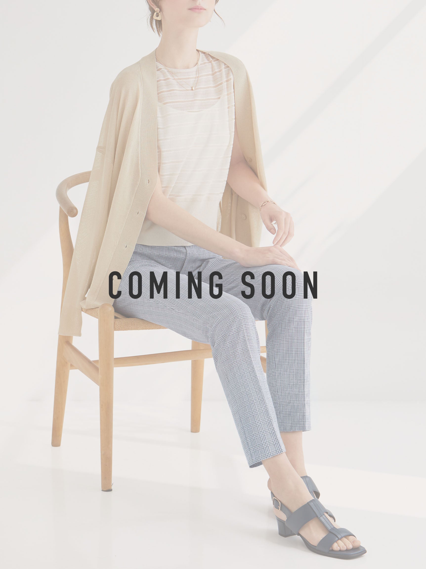 ドライチェック・テーパードパンツ