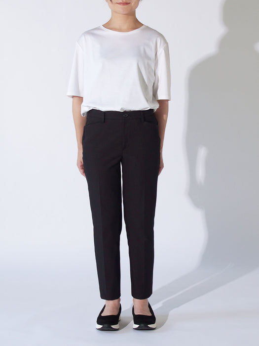 身長:151cm 股下63cmに裾上げ、30サイズ着用（普段の服はS）、#08 ブラック