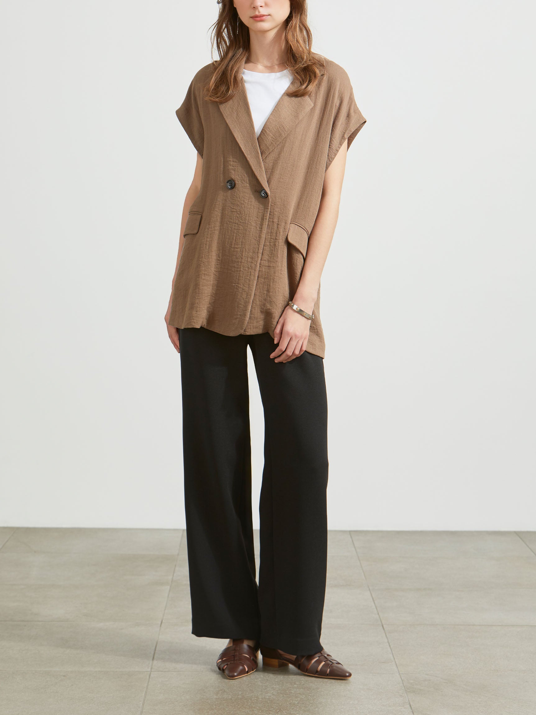 【夏季限定】エアラチネ・ワイドパンツ（脇ゴム・後ろゴム仕様 ）