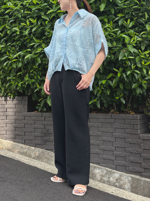 【夏季限定】エアラチネ・ワイドパンツ（脇ゴム・後ろゴム仕様 ）